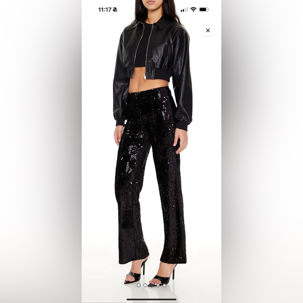 Sequin Black Pants